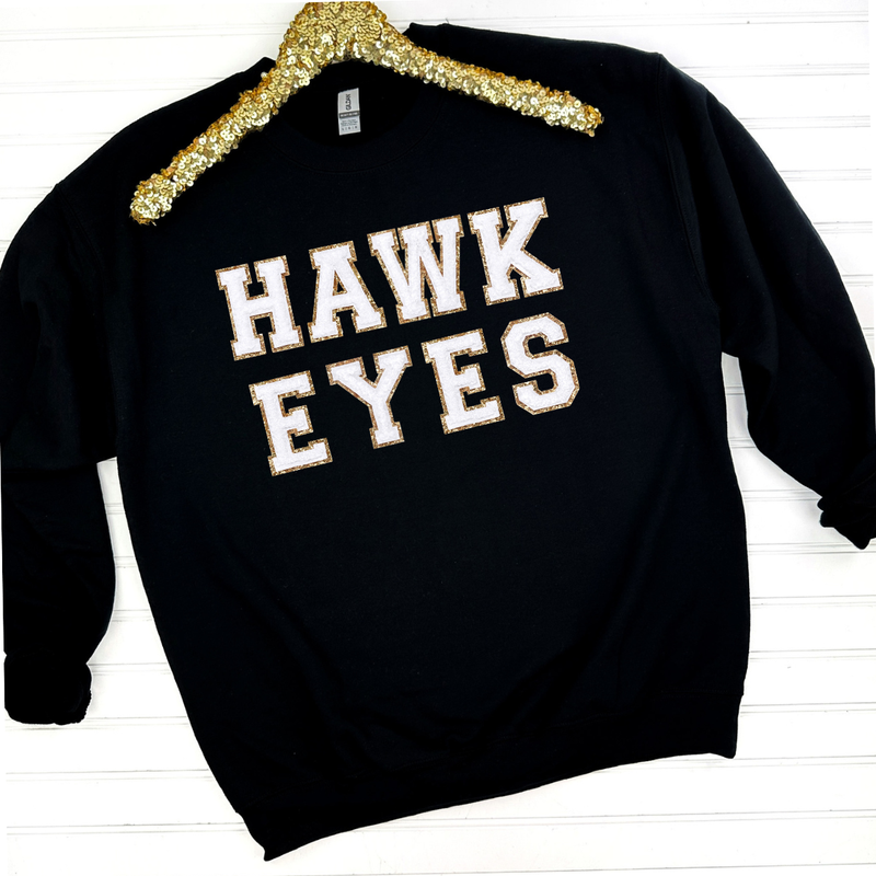 Hazel Blues® | Game Day Patch Sweatshirt: HAWK EYES