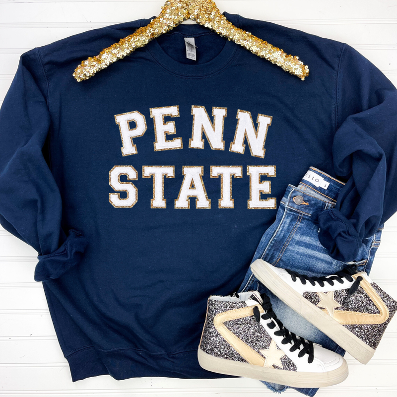 Hazel Blues® |  Game Day Patch Sweatshirt: PENN STATE