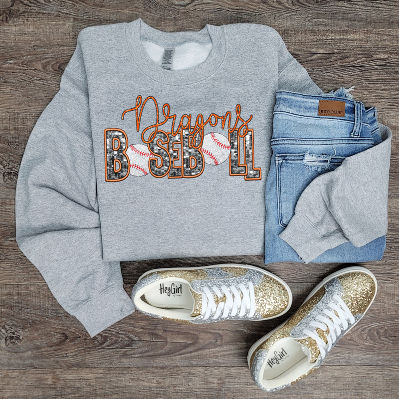 Hazel Blues® | Custom Glitter & Sequin Team Sport: SWEATSHIRT