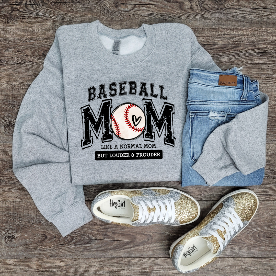 Hazel Blues® |  Louder Baseball Mom: SWEATSHIRT