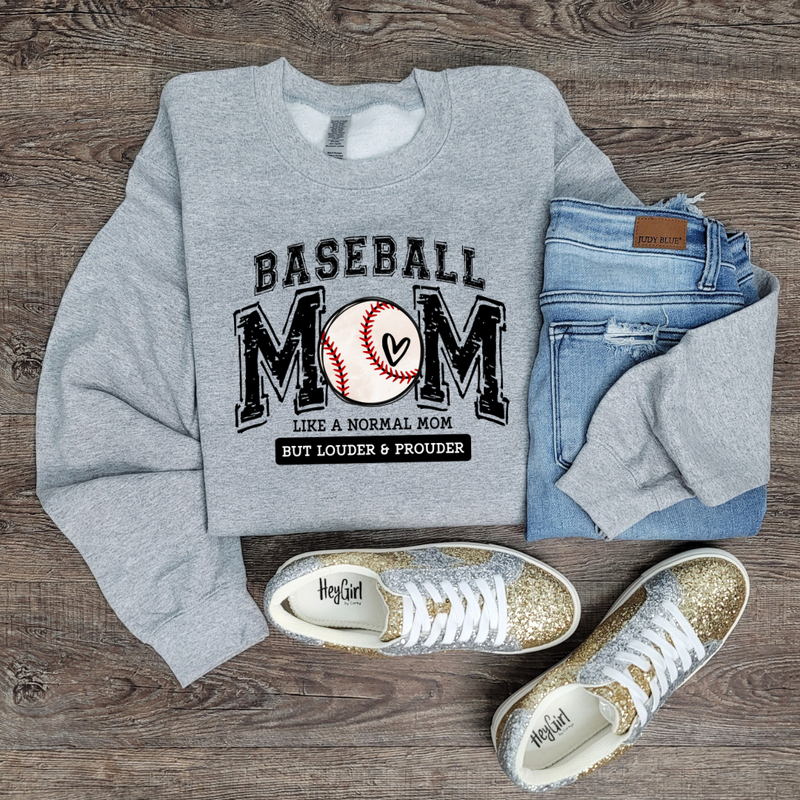 Hazel Blues® |  Louder Baseball Mom: SWEATSHIRT