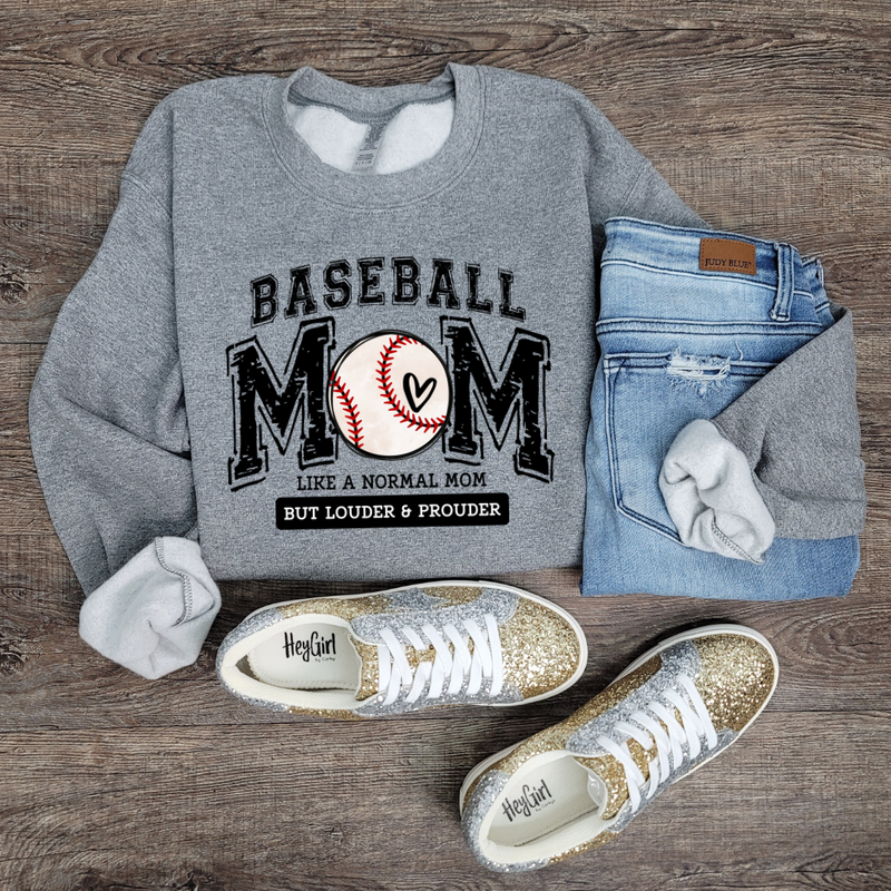 Hazel Blues® |  Louder Baseball Mom: SWEATSHIRT