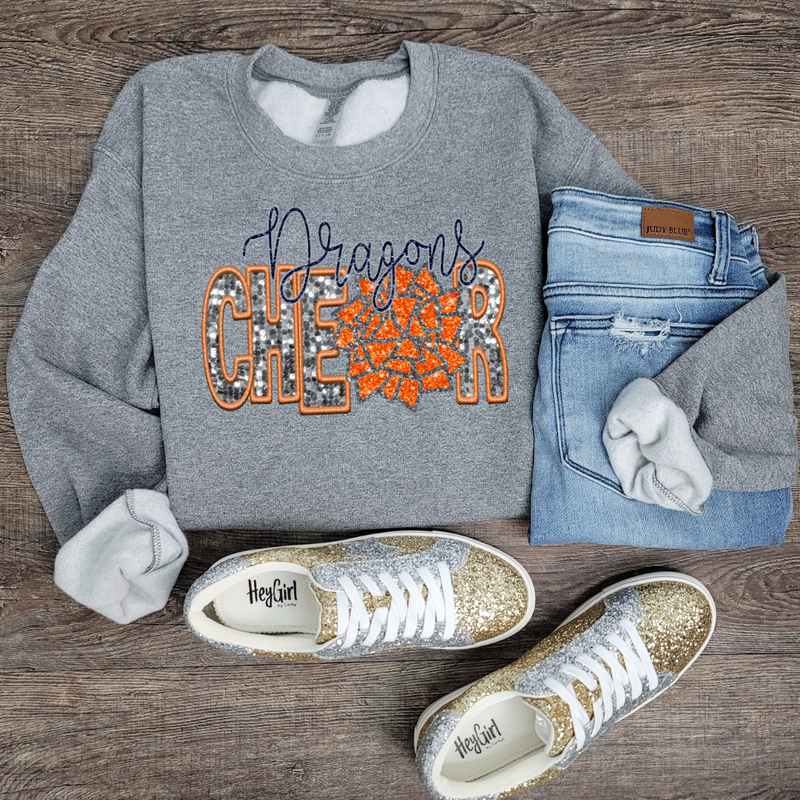 Hazel Blues® | Custom Glitter & Sequin Team Sport: SWEATSHIRT