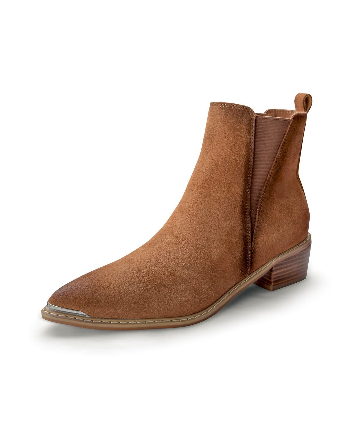 Hazel Blues® |  Wylie Suede Ankle Boot in Tan