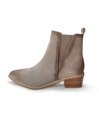 Hazel Blues® |  Wylie Suede Ankle Boot in Taupe