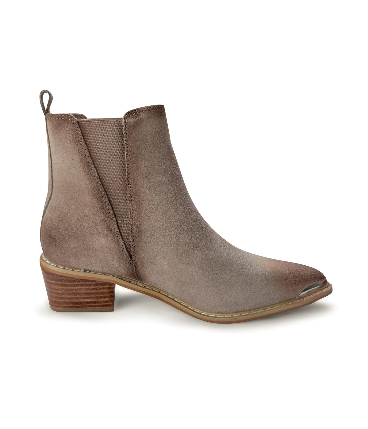 Hazel Blues® |  Wylie Suede Ankle Boot in Taupe