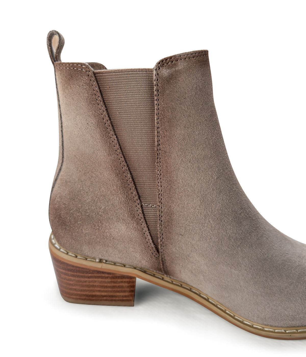 Hazel Blues® |  Wylie Suede Ankle Boot in Taupe