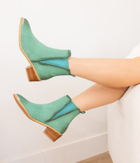 Hazel Blues® |  Wylie Suede Ankle Boot in Teal