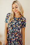 Hazel Blues® |  Floral Round Neck Short Sleeve Mini Dress