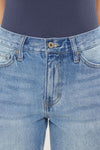 Hazel Blues® |  Kancan High Waist Chewed Up Straight Mom Jeans