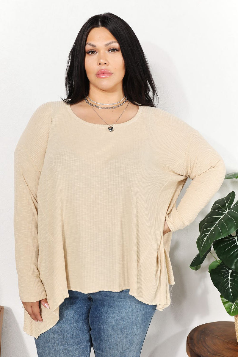 Hazel Blues® |  HEYSON Oversized Super Soft Ribbed Top