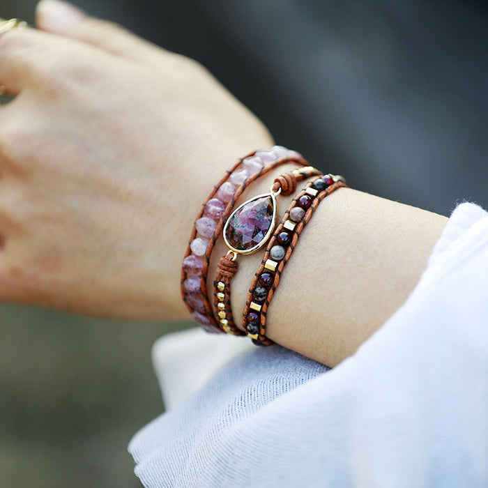 Hazel Blues® |  Natural Stone Layered Bracelet