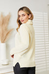 Hazel Blues® |  Heimish Long Sleeve Turtleneck Sweater with Side Slit