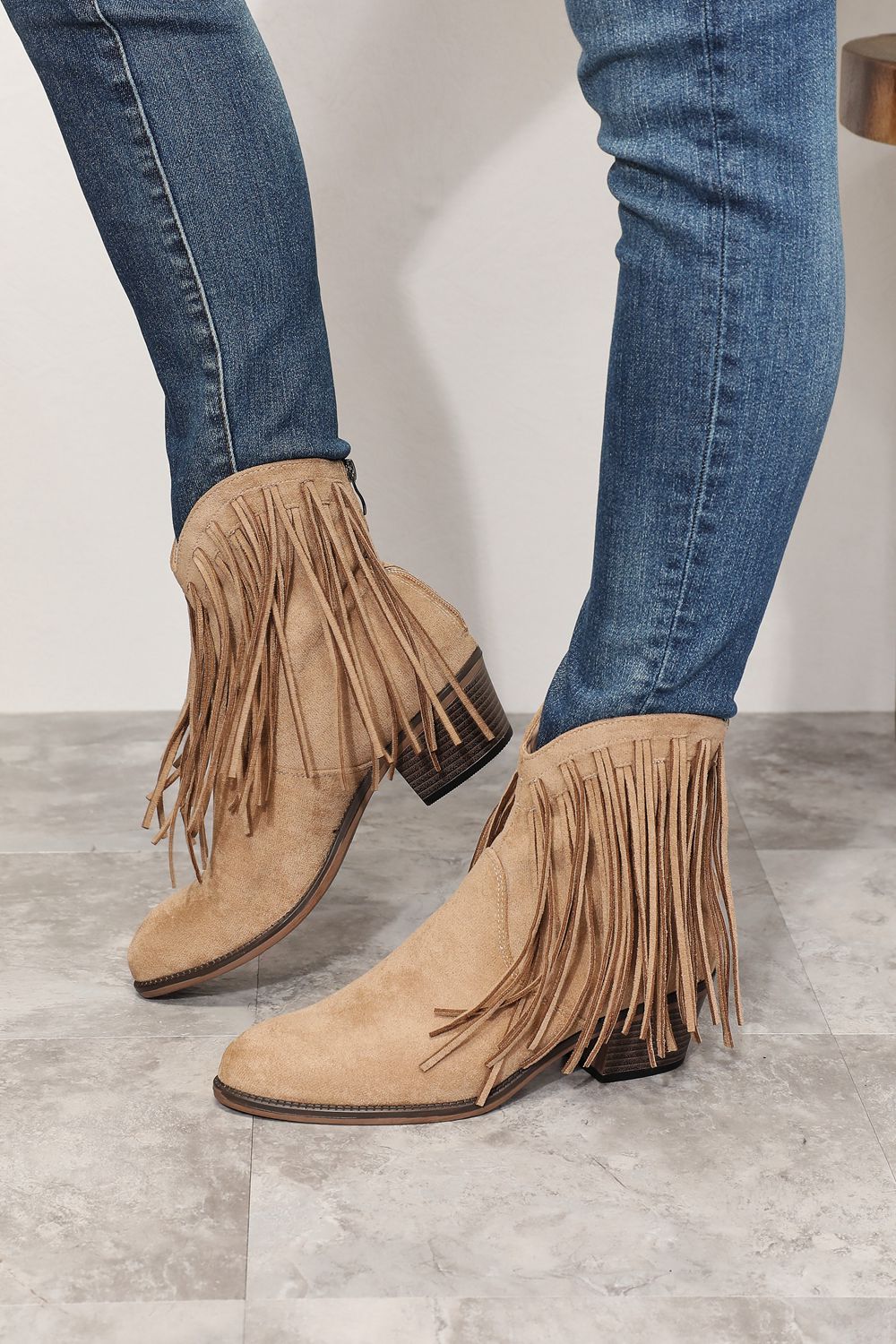 Hazel Blues® |  Legend Women's Fringe Cowboy Western Ankle Boots