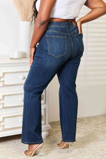 Hazel Blues® |  Judy Blue Elastic Waistband Straight Jeans