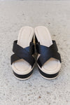 Hazel Blues® |  Weeboo Cherish The Moments Contrast Platform Sandals in Black