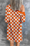 Hazel Blues® |  Checkered Button Up Long Cardigan