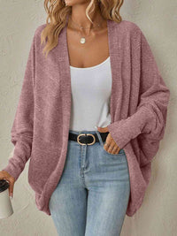 Hazel Blues® |  Open Front  Dropped Shoulder Cardigan