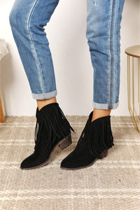 Hazel Blues® |  Legend Women's Fringe Cowboy Western Ankle Boots