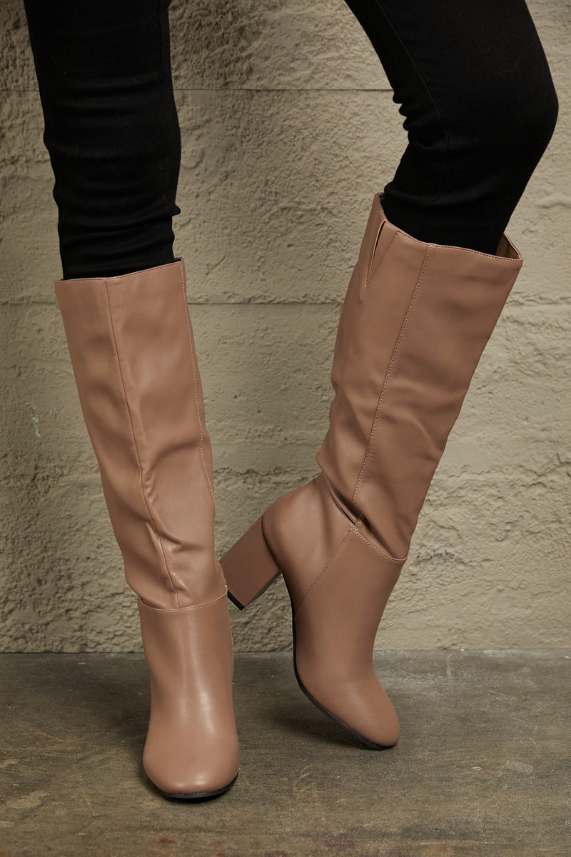 Hazel Blues® |  East Lion Corp Block Heel Knee High Boots