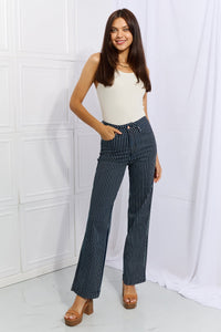 Hazel Blues® |  Judy Blue Cassidy High Waisted Tummy Control Striped Straight Jeans