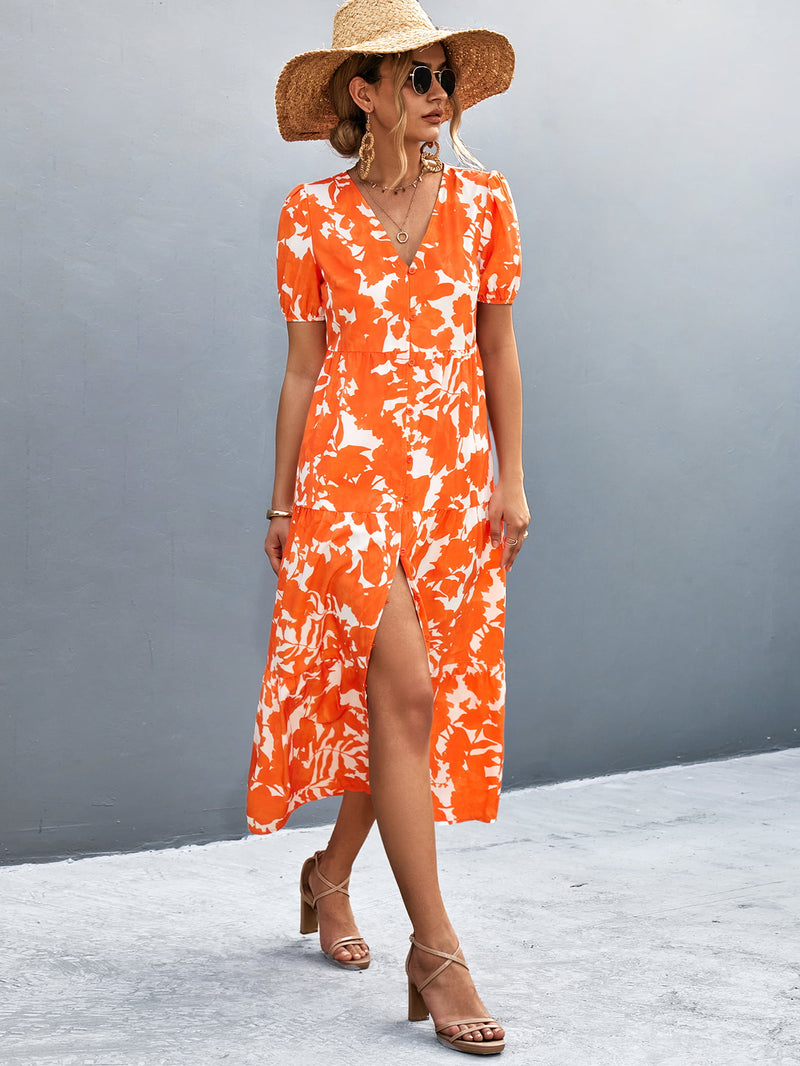 midi dress high slit Versatile Off-Shoulder High-Stretch Midi Dress