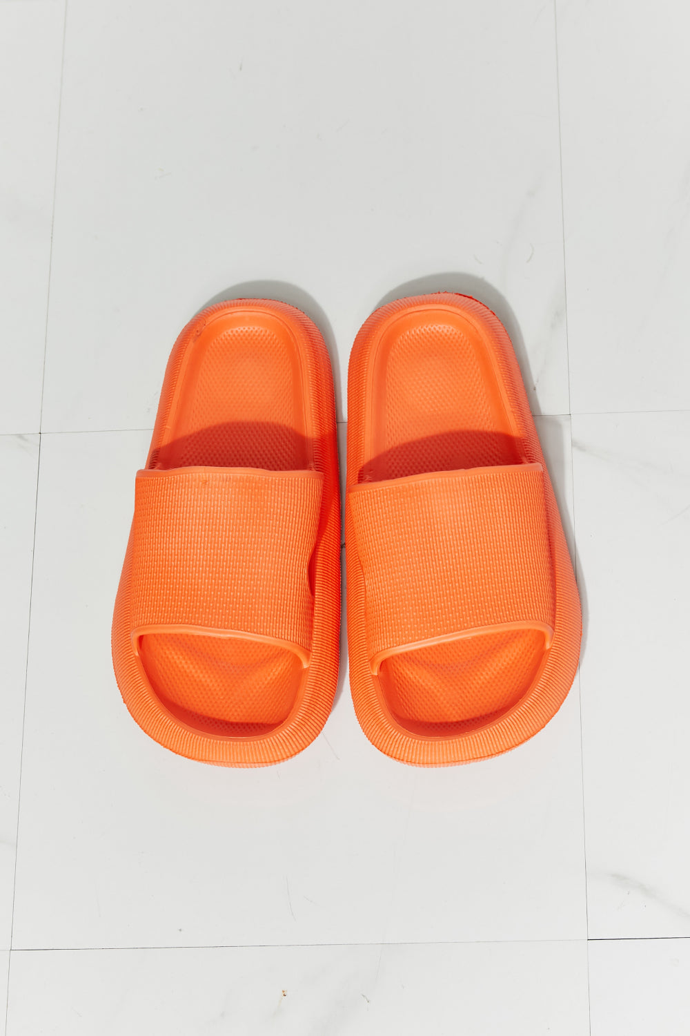 Hazel Blues® |  MMShoes Arms Around Me Open Toe Slide in Orange