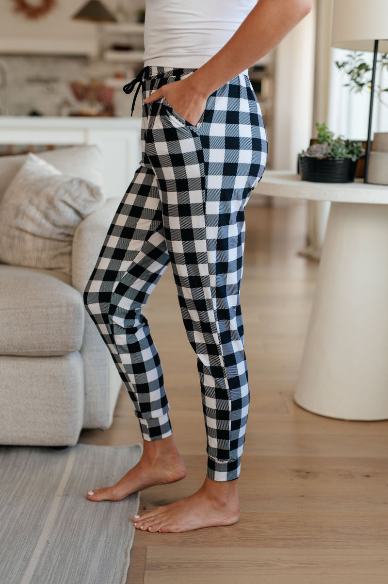 Hazel Blues® |  Your New Favorite Joggers in Black and White Check