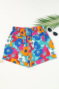 Hazel Blues® |  Drawstring Printed High Waist Shorts