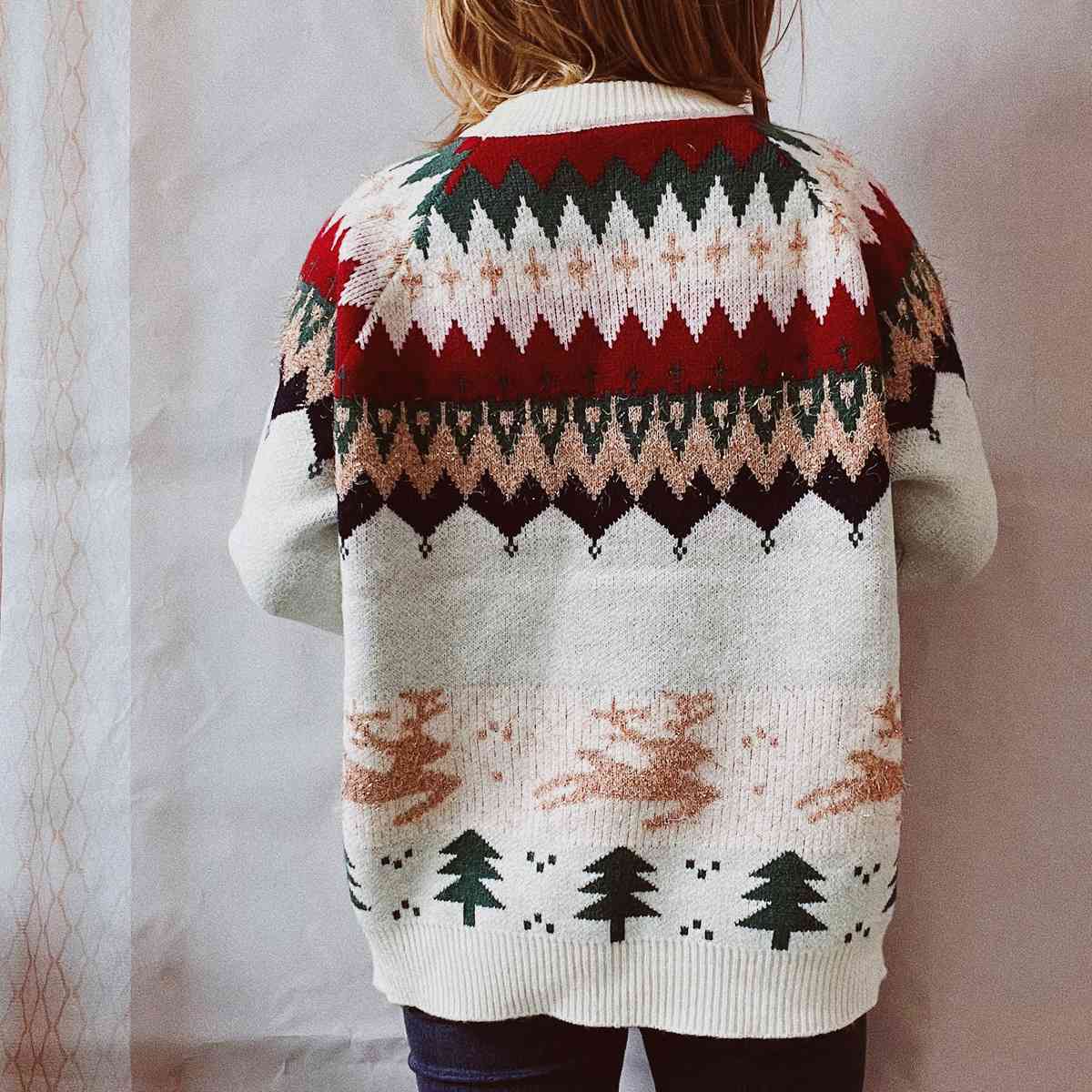 Hazel Blues® |  Christmas Element Long Sleeve Sweater