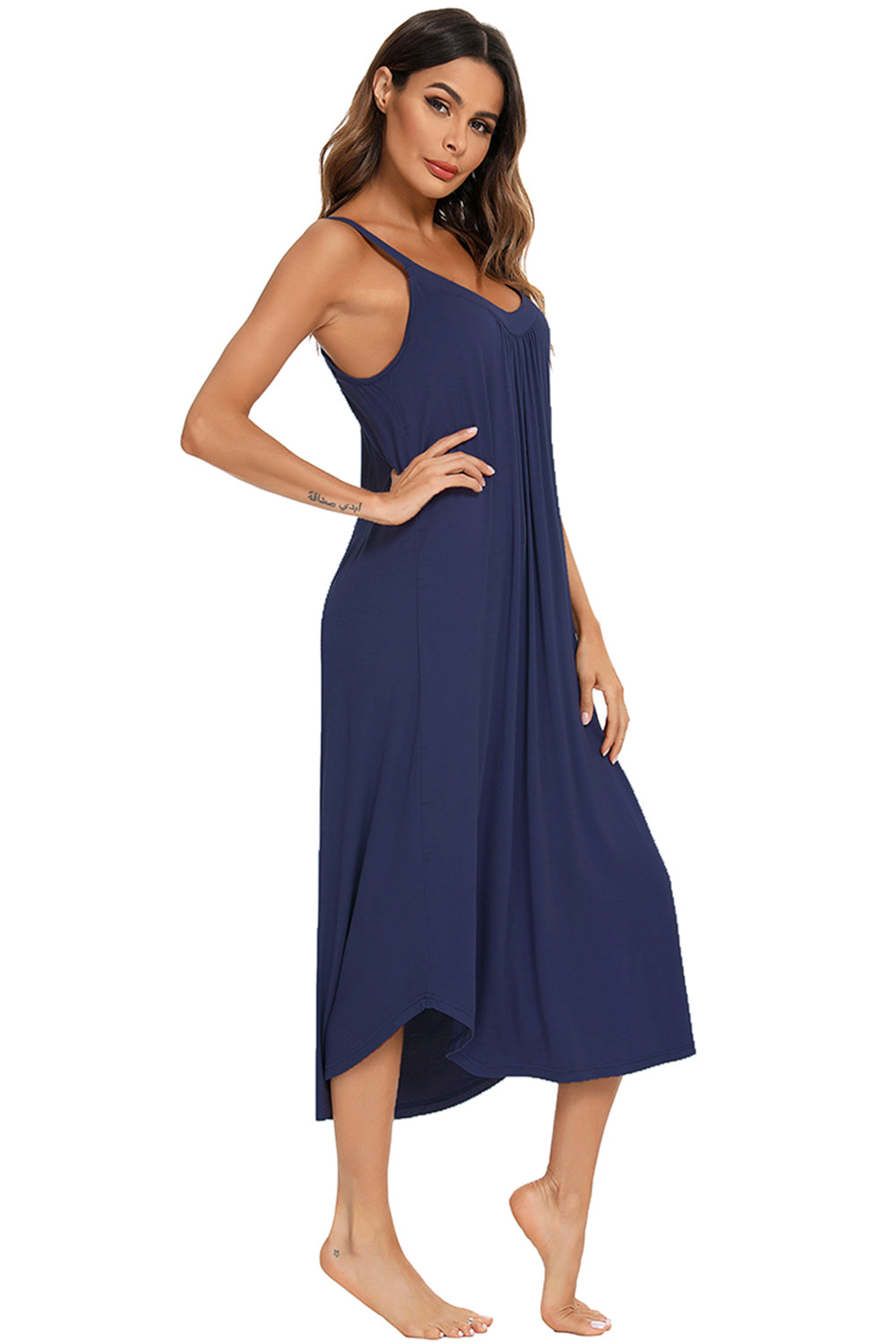 Hazel Blues® |  V-Neck Midi Lounge Dress