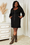 Hazel Blues® |  Double Take Scoop Neck Empire Waist Long Sleeve Dress