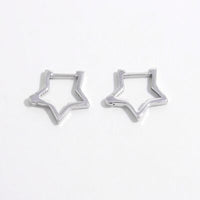 Hazel Blues® |  925 Sterling Silver Inlaid Zircon Star Earrings