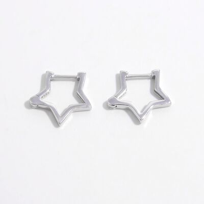 Hazel Blues® |  925 Sterling Silver Inlaid Zircon Star Earrings