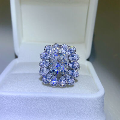 Hazel Blues® |  3 Carat Moissanite 925 Sterling Silver Ring