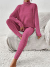 Hazel Blues® |  Ribbed Turtleneck Top and Pants Set