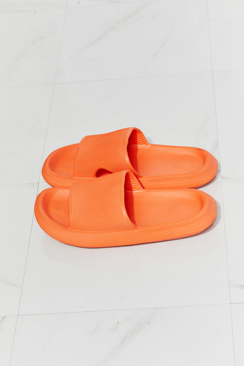 Hazel Blues® |  MMShoes Arms Around Me Open Toe Slide in Orange