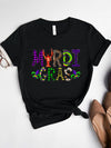 Hazel Blues® |  MARDI GRAS Round Neck Short Sleeve T-Shirt