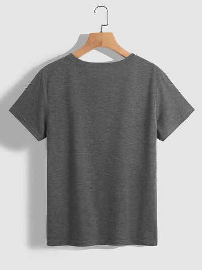 Hazel Blues® |  Mardi Gras Graphic Round Neck Short Sleeve T-Shirt