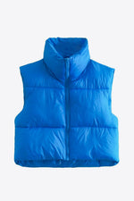Hazel Blues® |  Zip-Up Drawstring Puffer Vest