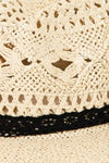 Hazel Blues® |  Fame Openwork Lace Detail Wide Brim Hat