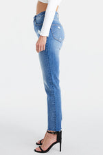 Hazel Blues® |  BAYEAS High Waist Distressed Raw Hew Skinny Jeans