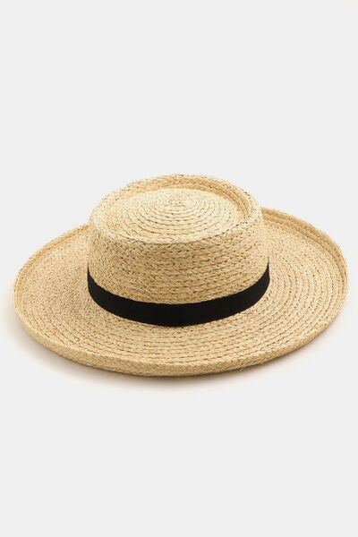 Hazel Blues® |  Fame Wide Brim Straw Weave Hat