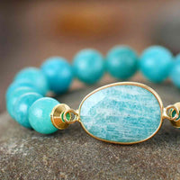 Hazel Blues® |  Natural Stone Beaded Bracelet