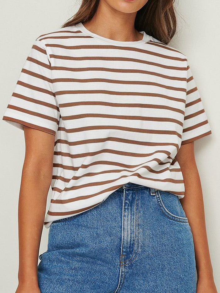 Hazel Blues® |  Striped Short Sleeve T-Shirt