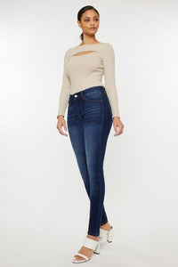 Hazel Blues® |  Kancan Mid Rise Gradient Skinny Jeans