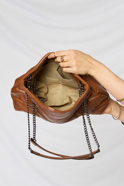 Hazel Blues® |  SHOMICO PU Leather Chain Handbag