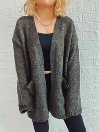 Hazel Blues® |  Open Front Long Sleeve Cardigan with Pockets