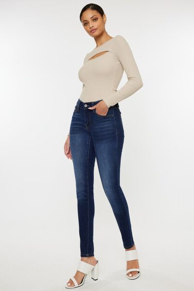 Hazel Blues® |  Kancan Mid Rise Gradient Skinny Jeans