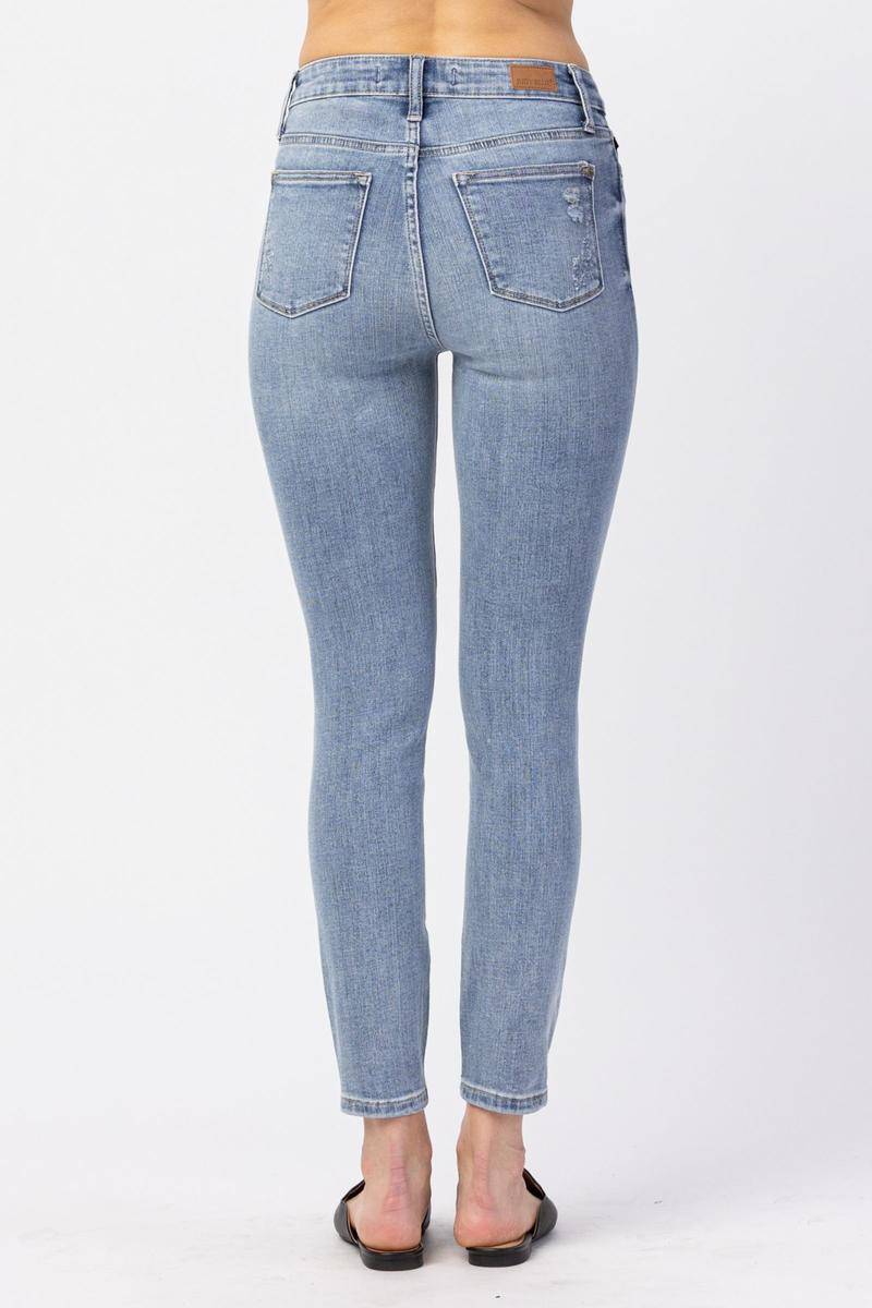 Hazel Blues® |  Judy Blue High Waist Minimal Destroy Skinny Jeans